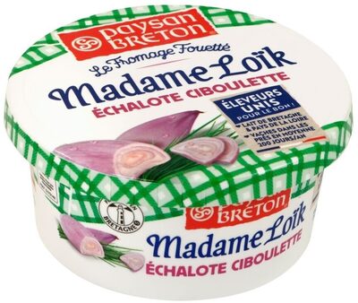 Fromage à tartiner Echalote et Ciboulette fouetté MADAME LOIK - 150g