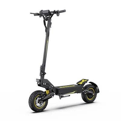 OOTD T10 - Trottinette électrique Pliable - Moteur 900 W - Batterie 48 V 13,5 Ah - Autonomie de 60 km - Amortisseurs - Noir et jaune