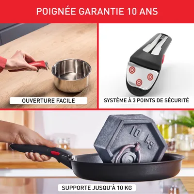 Tefal Ingenio Emotion On, Set 22 pièces, Poêles et casseroles, Accessoires, Inox, Empilable, Antiadhésif, Induction, L897SM04