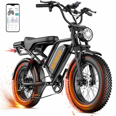 Headeer BK20 Vélo Électrique Adulte 20'' Fat Bike 750W, Batterie 48V 20Ah, Autonomie 80km, 50km/h, Suspension Avant & Arrière