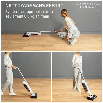 Rowenta X-Clean 10, Aspirateur laveur sans fil, 60min, Nettoie en un seul passage GZ7035WO