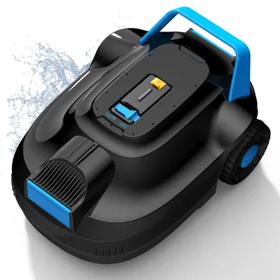 Robot Piscine Sans Fil AIRROBO CP02, Nettoyage Fond 3000LPH, Autonomie 120 mins, Filtre 250μm, Pour Piscines Hors-Sol Eau ≤3m, Noir