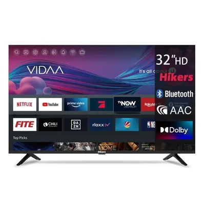 TV LED -Hikers HD 32' (80 cm) Smart TV VIDAA- Netflix, Prime Video, Disney+ 2xHDMI - 2xUSB -Dolby Digital+ - Noir