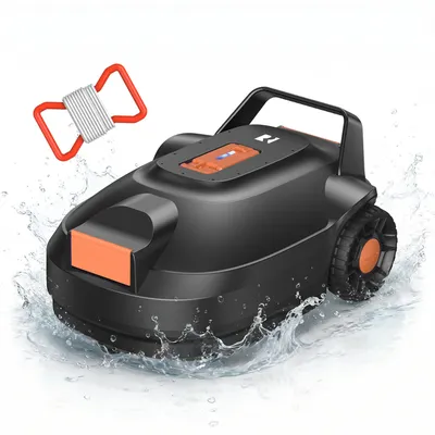 Robot Piscine Sans Fil-Redroad S2-Double Moteur, 180 Mins Autonomie, Forte Puissance d’Aspiration, Filtre Double Couche,Jusqu'à 3M