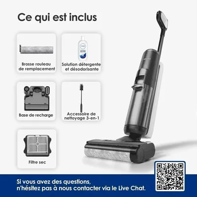 Aspirateur Lavant Tineco Floor One S5 - Aspirateur balais Sans Fil Intelligent - Nettoyage des coins amélioré - Grand Réservoir