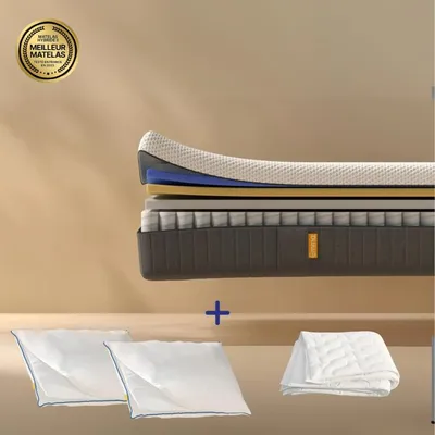 EMMA | Pack Matelas Emma Original 160x200 + 2 Oreillers Emma Original Confort + Couette Printemps & Automne Emma