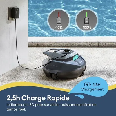 Ultenic Pooleco P10S Robot Piscine 2026- Trois moteurs -Nettoyage 90 min, télécommande & app, pour piscines jusqu’à 80 m²