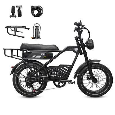AVDLEU - Vélo Électrique 20"*4 - Moteur 250W - Batterie 48V 18.2Ah - 70 à 140km (Mode ASSIST) - 7 vitesses SHIMANO