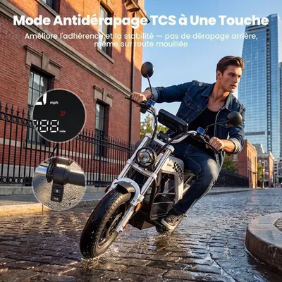 Trottinette Électrique DX5Pro -Selle & Panier Amovible - 2000W – Batterie 52V 18Ah- Autonomie 90-100 km-Suspension Tout-Terrain 17’’