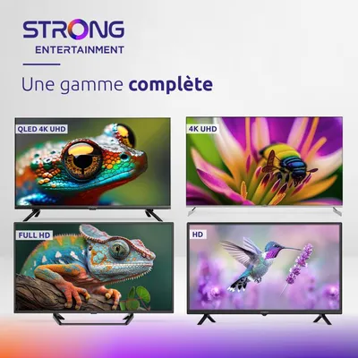 TV HD 32" (80 cm) - STRONG - Smart TV - Wifi - Bluetooth - HDR - Chromecast - Assistant Google - 3 Tuners - 2xHDMI (ARC) + USB