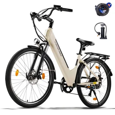 AVDLEU Vélo Électrique 26" - Moteur 250W -Batterie 36V/12.8Ah - 25 km/h Max - 85KM Max - Shimano 7 vitesses