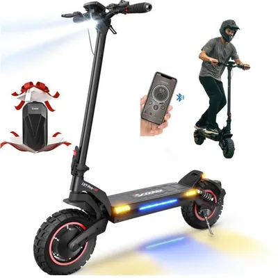 Trottinette Electrique ISCOOTER iX7pro 1000W*2 48V17.5Ah Autonomie 80km Pneus 10 Pouces 150 kg Avec Écran LCD et Sac