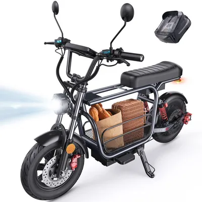 Trottinette électrique iScooter DX5 Avec siège/Panier/Sac-1500W-72 km-4 vitesses-55KM/H-48 V 15,6 Ah-Fonction antivol-Tout terrain