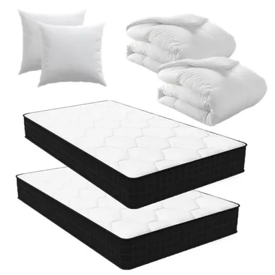Lot de 2 , Matelas 90x200 , Sleivant Pack Matelas , Matelas 1 Personne 16cm Épaisseur