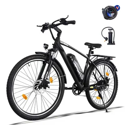 AVDLEU - Vélo Électrique 27.5" - Moteur 250W - Batterie 36V 12.8Ah - 60 à 120km (Mode ASSIST) - 7 vitesses SHIMANO