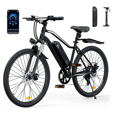 Vélo électrique EB3S,VTT Électrique Avec chargement USB/APP-250W-36V15Ah-90 km-Batterie Amovible-35 km/h Max-6 vitesses-Tout terrain