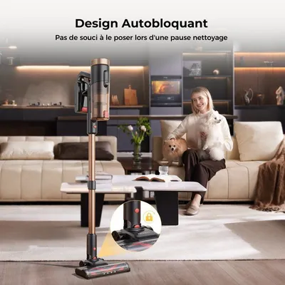 PROSCENIC PO11 Ultra Aspirateur Balai Sans Fil 55kPa/550W Puissant - 55min - Spécial Poils Animaux & Tapis - Léger 1.6kg - sans sac