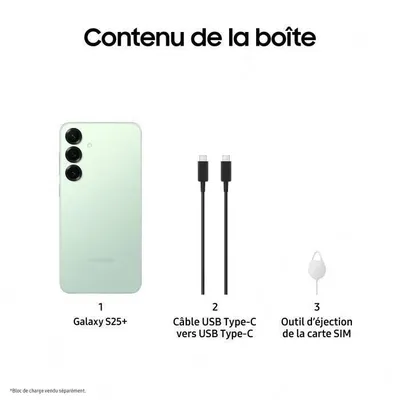 SAMSUNG Galaxy S25 Plus AI Smartphone 256 Go Vert d'eau
