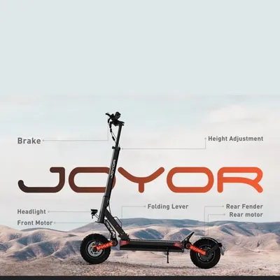 Trottinette Électrique JOYOR S10-S-Z Avec Clignotant - Moteurs 1000W*2 Batterie 60V18AH Autonomie 70KM Freins à Disque - Noir