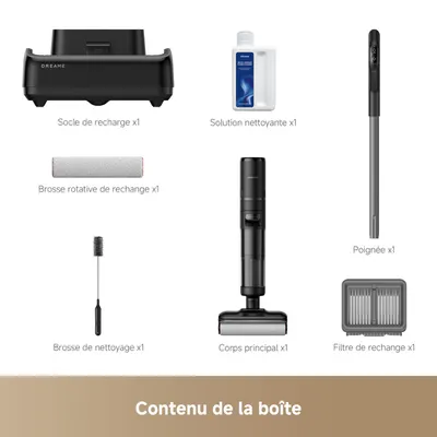 ASPIRATEUR Balai Aspirateur Laveur DREAME H12 Pro FlexReach, porte Plat 180,schage 5 Min,18 kPa,Nettoyage Deux Bords