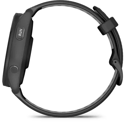 Montre GPS connectée - GARMIN - Forerunner 265 - 46 mm (1,3") - Noire avec bracelet en silicone noir/gris