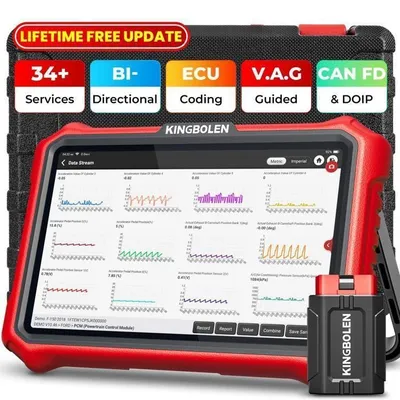 Valise Diagnostic Auto - KINGBOLEN - K8 Pro - OBD2 bidirectionnel - CAN-FD & DOIP - Batterie 12 600 mAh