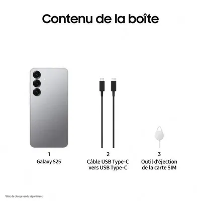 SAMSUNG Galaxy S25 AI Smartphone 128 Go Gris