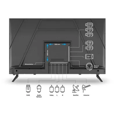 RADIOLA - RA55A2 - TV LED 4K UHD 55"(139cm) - Smart TV Vidaa - Bluetooth - Netflix, Prime Video, Disney+ - HDMIx3, USB, Dolby Audio