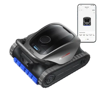 MOVA Diver A10 Robot nettoyeur piscine sans fil, 22 700 L/h, 240 min, fond/parois/ligne d’eau, app