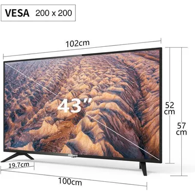 Hikers TV LED FHD 43" (108 cm) Smart TV VIDAA- Netflix, Prime Video, Disney+ HDR10 3xHDMI - 2xUSB -Dolby Digital+