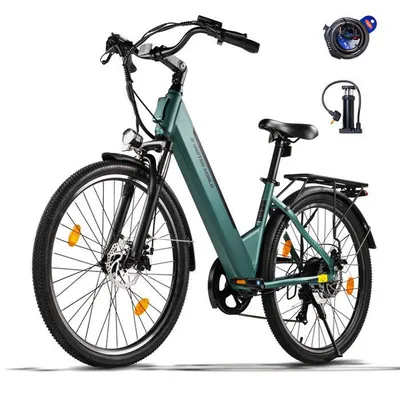 AVDLEU Vélo Électrique 26" - Moteur 250W -Batterie 36V/12.8Ah - 25 km/h Max - 85KM Max - Shimano 7 vitesses