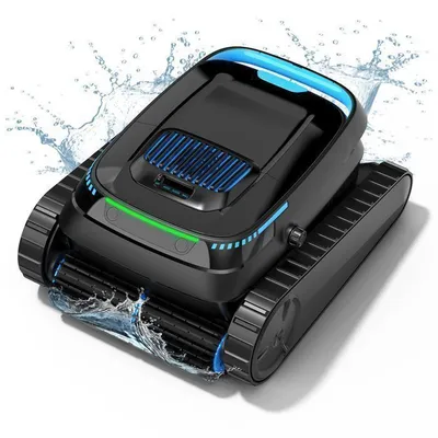 AIRROBO CP20 Robot Piscine sans Fil, Nettoyage du Fond, Parois et Ligne d'Eau, Autonomie 120Min/170m², Forte Puissance d'Aspiration